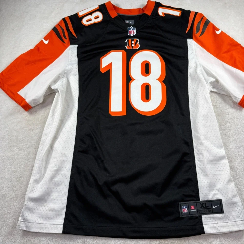 Nike Mens Cincinnati Bengals AJ Green 18 NFL Football Jersey Black XL 536232-010